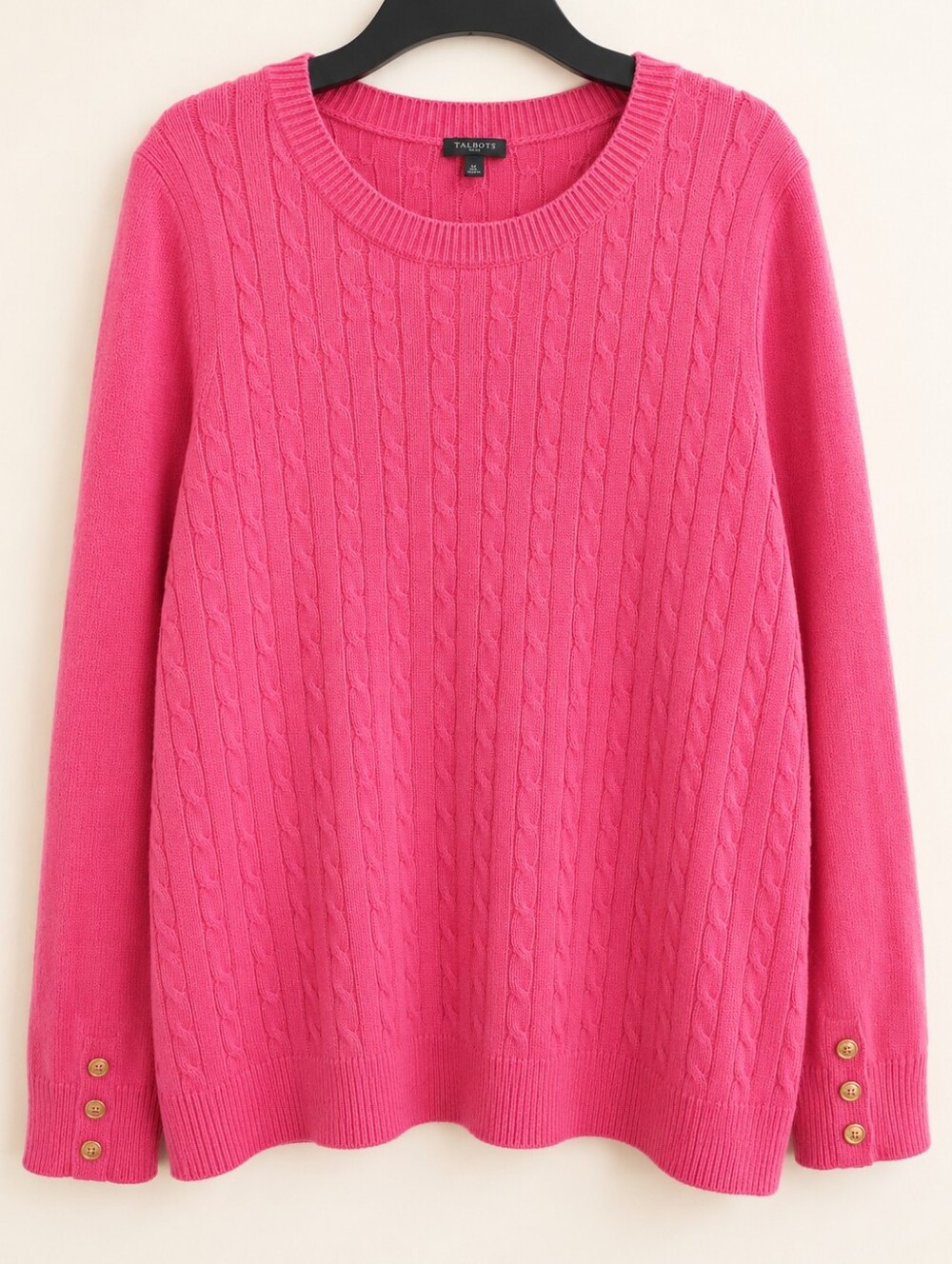 Talbots Cable Knit Sweater Rose Pink Size 1x